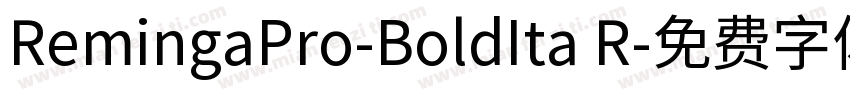RemingaPro-BoldIta R字体转换
